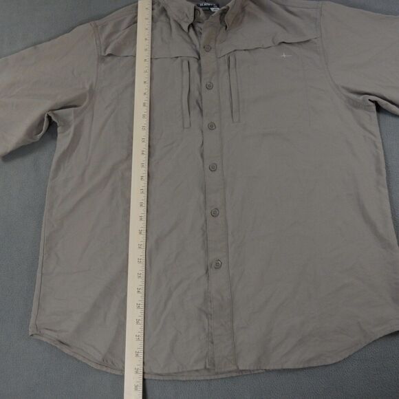 Habit Mens UPF Shirt Large Grey SPF Sun Protect Outdoor Solar Factor Performance - Picture 5 of 10